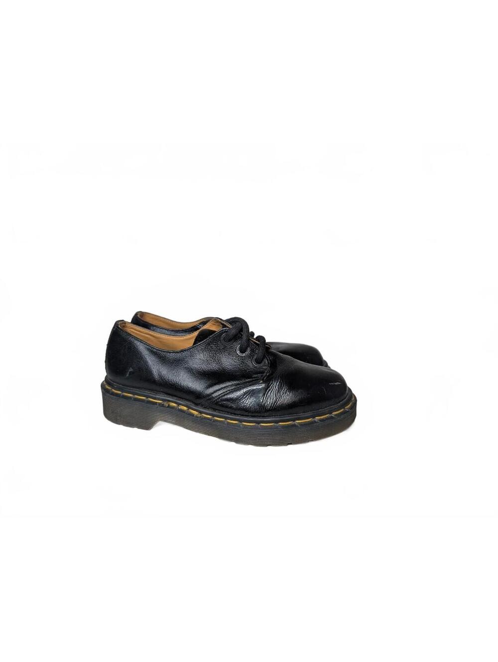 VTG 90's Dr. Martens Eyelet Oxford Shoes Black Leather Made in England Size 5